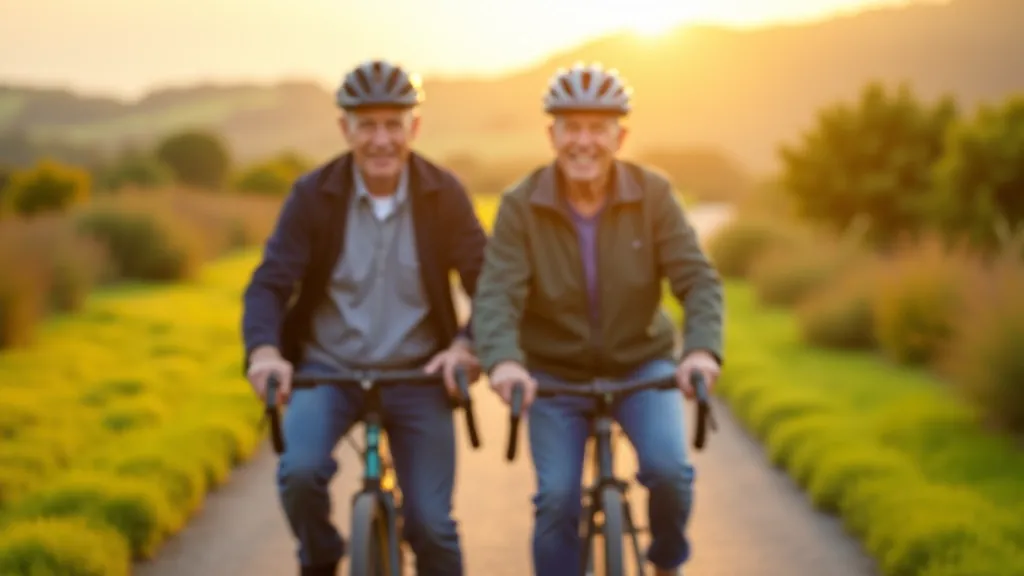 Senior couple enjoying a variseat ride on an Irish greenway